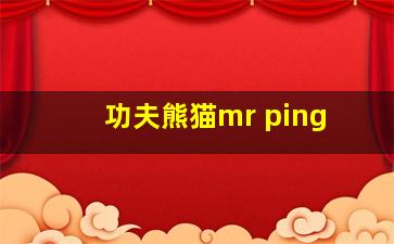 功夫熊猫mr ping